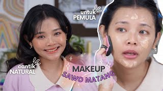 MAKEUP KULIT SAWO MATANG CANTIK NATURAL TERNYAMAN UNTUK PEMULA  RIRIEPRAMS [upl. by Eilrac]