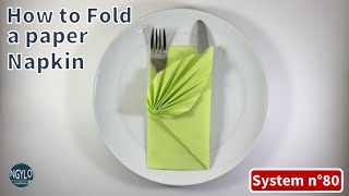 How to fold a paper napkin with pocket and decoration  Napkin Folding [upl. by Eydie192]