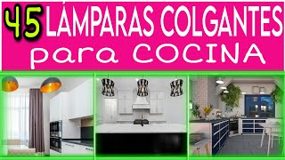 LÁMPARAS de COCINA para la barra o isla IDEAS [upl. by Yliram573]