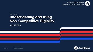 Understanding and Using Non Competitive Eligibility 52224 [upl. by Randal]