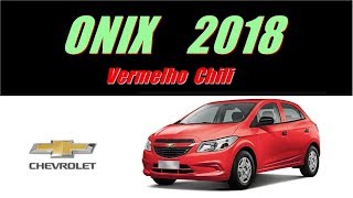 ONIX JOY 2018 Vermelho Chili Veja a cor em vários ângulos [upl. by Adnohsak65]