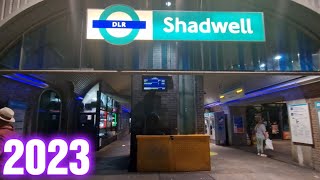 SHADWELL DLR Station at Night 2023 [upl. by Del]