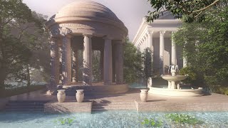 Ancient Roman Bath Ambience  Bathing in the Pond  Water ASMR [upl. by Drislane]