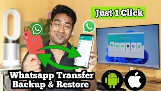 WhatsApp Transfer Backup amp Restore on Android or iOS with 1 Click  UltFone Transfer 100 Success [upl. by Jami]