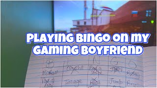 Bingo Gaming Challenge on my Boyfriend🎮 I GOT A BINGO IN LESS THAN 8 MINS [upl. by Notserc]