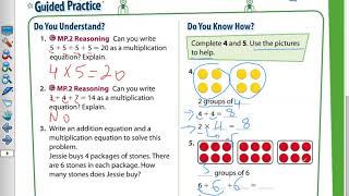 Pearson realize Math book for Grade 3 Multiplication as Repeated Addition [upl. by Eelrak]