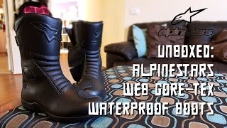 Unboxed Alpinestars Web GoreTex Waterproof boots Alpinestarts Web GTX WP [upl. by Handler]