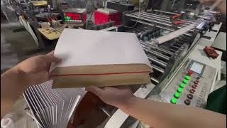 High Speed Recycling Kraft Paper Mailer Envelope Bag Making Machine for EMS TNT UPS FedEx [upl. by Eintroc]