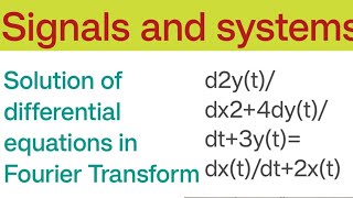 LTI system with differential eqn d2ytdx24dytdt3yt dxtdt2xt find impulse response [upl. by Eednac]