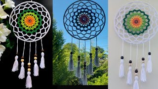 Crochet Mandala  Make Your Own Dreamcatcher diy crochetdoily mandala crochetworldcreations [upl. by Maible]