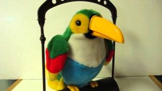 Sale Item Demo  Cracker Barrel Talking Parrot  Toucan  Chain Fong [upl. by Teak]