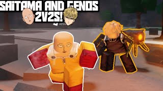 Saitama And Genos take on 2v2sThe strongest battlegrounds [upl. by Emerald]