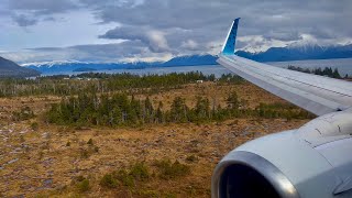 4K – Incredible Petersburg Landing – Alaska Airlines – Boeing 737800 – PSG – N559AS – SCS 1240 [upl. by Anilev]