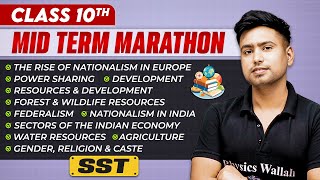 Complete CBSE Social Studies  Class 10th  MID Term in One Shot  Marathon Series 🔥 [upl. by Hamal]