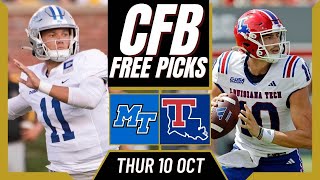 MIDDLE TENNESSEE vs LOUISIANA TECH CFB Picks amp Prediction  College Football Free Picks Today [upl. by Sirah]