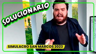 🔴 SOLUCIONARIO SIMULACRO San Marcos 2023 🌱 [upl. by Jamila]