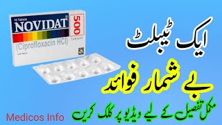 Novidat 500mg tabletciprofloxacin uses  Bacterial once  uses benefit side effects in urdu [upl. by Goar]