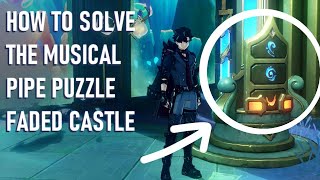 Genshin Impact  How to solve the musical pipe puzzle in Faded Castle  Autoharmonic Reed Pipes [upl. by Yreved]