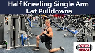 Half Kneeling Single Arm Lat Pulldowns with Versa Gripps [upl. by Ahsym]