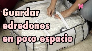 Como guardar edredones en bolsas de vacío  ahorra espacio en tu armario [upl. by Adim]