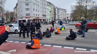 Protest Letzte Generation Demo Köln 16032024 [upl. by Lyell]