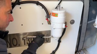 Change The Racor Filter On A Diesel Marine Engine  How To Yacht Maintenance [upl. by Ardisi]