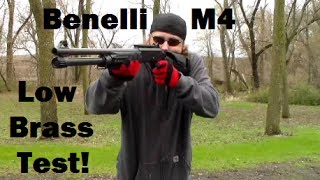 Benelli M4 Rapid Fire Low Brass Test [upl. by Aehtrod]