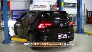 VW Golf R Mk7 Milltek Resonated vs NonResonated [upl. by Hans]