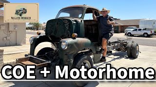 Mounting the Chevy COE on a motorhome frame  Frame swap COE [upl. by Godrich892]