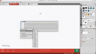 Building A Simple LED Circuit on a Protoboard with Fritzing [upl. by Junie]