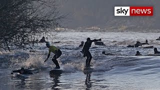 Incredible Severn Bore Wave [upl. by Nimsay596]