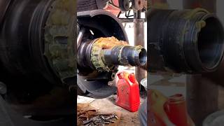 truck wheels greasing wheel grease grease truck wheels workshop shorts [upl. by Castor]