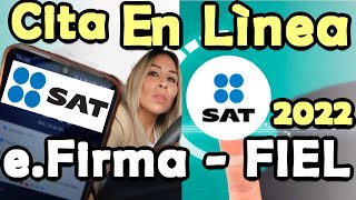 CÓMO SACAR CITA EN EL SAT 2022 GRATISComo agendar una cita en el SAT para la firma electrónica [upl. by Amorette]