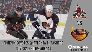 Phoenix Coyotes  Atlanta Thrashers G27 NHL 24 200102 mode [upl. by Macey827]