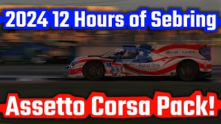 2024 IMSA 12 Hours of Sebring Assetto Corsa Pack [upl. by Ailugram]