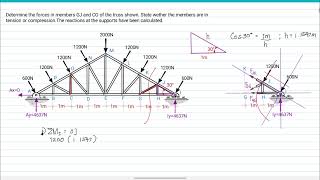 TRUSS ANALYSIS Method of Sections  Problem 1 [upl. by Gus]