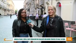 Catania sottacqua il video del coraggio di Angela Isaac  UnoMattina 21102024 [upl. by Nawram324]