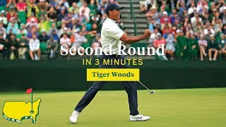 Tiger Woods Second Round in Three Minutes [upl. by Nytsuj]