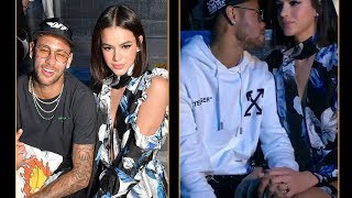 Neymar with girlfriend Bruna Marquezine at Off White show during PFW [upl. by Hsetim]