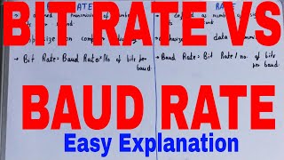 Bit Rate vs Baud RateDifference between bit rate and baud rateBit rate and baud rate difference [upl. by Elberfeld921]