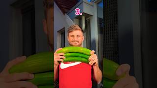 Guess How Many Cucumber 🥒 This Challange Took🤯 shorts funny [upl. by Lathrope565]