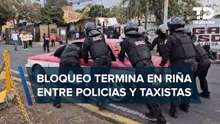 Atropellan a policías de CdMx durante manifestación de taxistas en Tlalpan [upl. by Asilam]