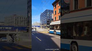 VBZ Hess Doppelgelenk Trolleybus bei der Langstrasse Zürich [upl. by Leakim]