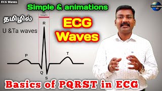 Waves in ECG  tamil explanation BASIC ECG interpretation  ECG video in tamil pstamil [upl. by Tonl]