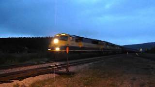 Alaska Railroad Southbound Freight Passing Through Cantwell [upl. by Llirrehs]