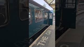 KWVR Diesel Train at Keighley Station 4k [upl. by Fine]