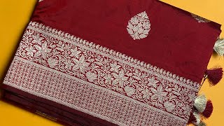 Katan Silk Banarasi Saree  Original Pure Silk Sarees Online Shopping  Edhinicom [upl. by Muhcan]