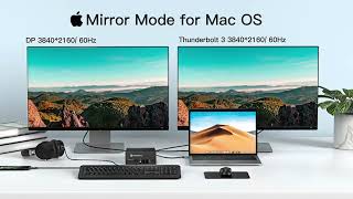 HOPDAY Thunderbolt 3 Dock 18 in 1 Thunderbolt Docking Station Dual Monitor with Dual 4K60Hz [upl. by Sheffy]