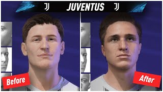 FIFERs FIFA 21 Realism Mod vs Default FIFA Faces Comparison  Juventus [upl. by Arvad]