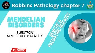 MENDELIAN DISORDERS Pleiotropy Genetic heterogeneity Robbins Pathology Genetic diseasespathology [upl. by Elockin464]